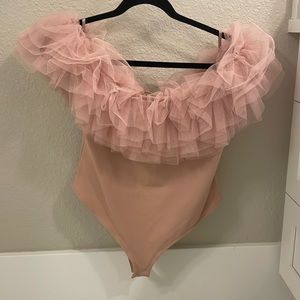 Free People -Big Love Bodysuit-Large -Style No.  78851979 Color:Dusty Himalayan